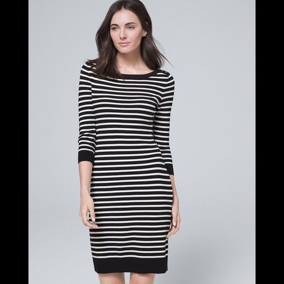 WHBM Stripe‎ Sweater Dress - Picture 1 of 12